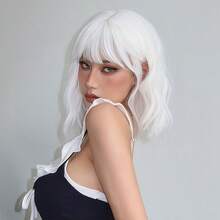 Wave Wigs Women| Fashionable Curly Lace Front, Cosplay, Parties And Daily Wear – Ultimate Party Accessory - trắng - Xem 6