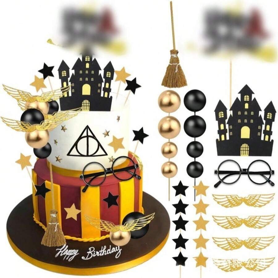 TendenciaHarry Potter De Cake Toppers Decoración De Tartas Cumpleaños Decoración Tarta De Harry PotterCalidad premium - Decoración - Ver 1