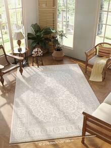 1pc White Bohemian Style Living Room Rug, Suitable For Kitchen, Dining Room, Bedroom, Room Holiday Decor, Indoor/Outdoor, Office, Lobby, Non-Slip Door Mat, Bathroom Rug, Hallway, Study Gaming Area Rug. - White - View 18