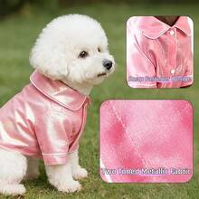 New Pet Sleepwear Chameleon Reversible Metallic Sheen Outfit, Suitable For Teddy, Chihuahua, Cats, Small Dogs, Poodles, All Seasons