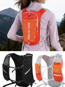 Running Vest, Running Backpack,Walking Hydration Vest, Camel Hydration Backpack, Adjustable Unisex Reflective Vest With Phone Holder And Storage,Lightweight And Durable Running Backpack - Black - View 2