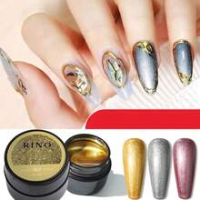 TendenciaGel Painting Diseño Metálico Decoración 3d Uñas Pack 3pzs FCalidad premium - Plateado / Dorado / Rosa gold - Ver 3