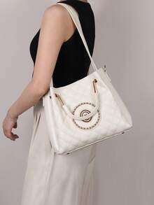 Luxury High Capacity Elegant Ladies Handbag, 2026 New Niche Design Fashion Bucket Bag, High-Quality Quilted Stitching Versatile Commuter Shoulder Bag - Multicolor - View 8