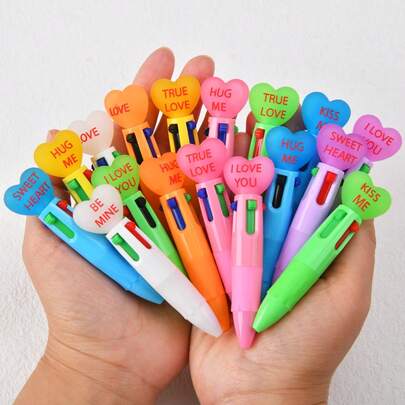 2026 New Arrival Bestselling Valentine's Day Limited Edition Creative Heart-Shaped Multi-Color Cute Girly Ballpoint Pens For Journaling, Markers (Style & Color Random), Birthday Gift, Christmas Gift, Valentine's Day Gift, Perfect Gift