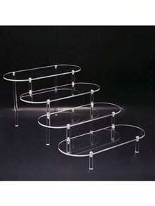 1 قطعة حامل عرض طاولة الحلوى من الأكريليك، رف عرض على المكتب لحفلة عيد الميلاد، ديكور حفل الزفاف، لوازم حفل الزفاف، اكسسوارات الزفاف، حامل كيك. رفوف متعددة الطبقات لعرض العطور ومستحضرات العناية بالبشرة والمستحضرات التجميلية في غرفة المعيشة والحمام والنوم وديكور المنزل. - متعدد الألوان - مشاهدة 2
