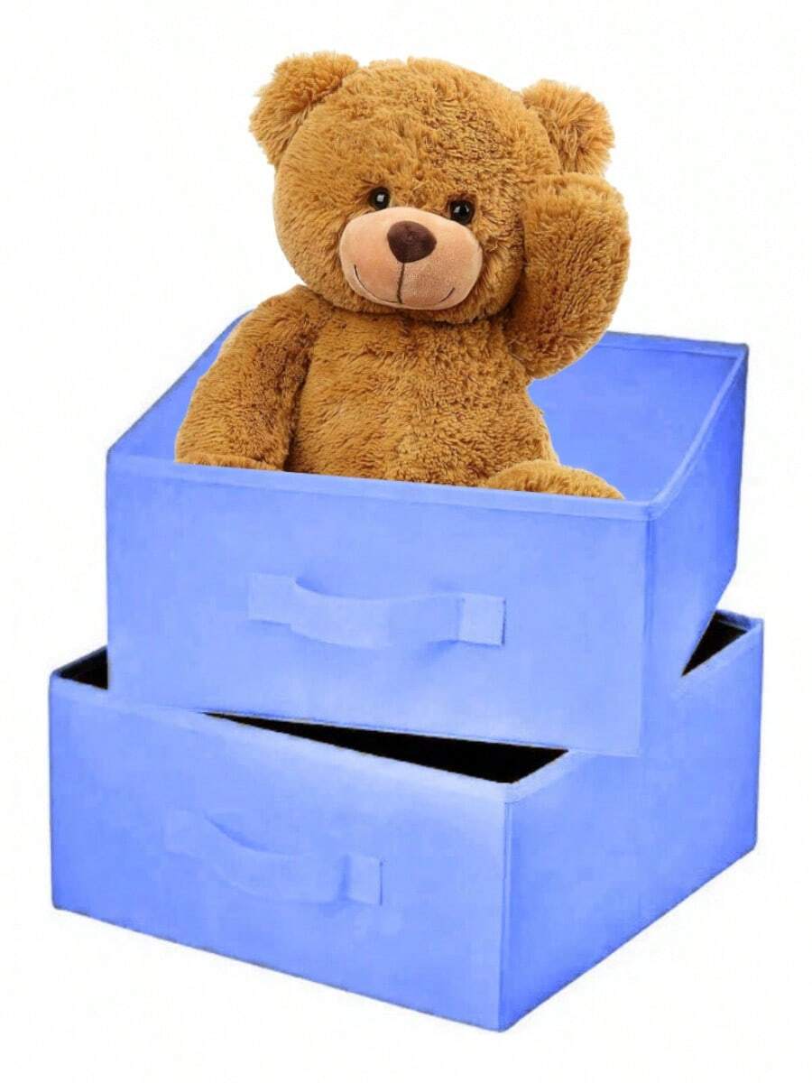 Tendencia2 Caja Cesto Canasta Organiza Closet Ropa Objetos MultiusosCalidad premium - Azul - Ver 1