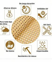 TendenciaRollo Tejido Ratan Mimbre Bejuco Sintético Exterior HogarCalidad premium - musa - Ver 6