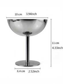 1/2/4/6/12 Pcs Stainless Steel Ice Cream Cups And Dessert Bowls - Round Base Pudding Trays, Salad/Fruit/Yogurt/Snack/Candy Plates, Suitable For Party/Wedding/Gathering/Ramadan - Silver - View 2