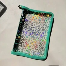 A5 Colorful Star-Shaped Zipper Binder, Can Be Used As File Folder, Stamp Book, Sticker Book, Pencil Case, Also Suitable For Photo Album, Savings Plan, Diary, File Organization, Budget Binder, Planner, Planner Inserts, Made Of PVC Material - Multicolor - View 13