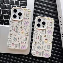 1 chiếc ốp lưng điện thoại màu trắng tối giản với họa tiết y tá bệnh viện độc đáo, tương thích với iPhone 16 Pro Max, 17/16/15/14 Plus, 13/12/11, Air, Series, phiên bản quốc tế, không phải phiên bản nội địa. - Nhiều màu - Xem 2