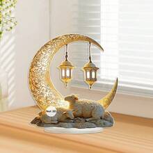 New Arrival High-End Moon Shaped Acrylic 2D Flat Decor, Creative Desktop Decoration Suitable For Office And Living Room - Multicolor - View 6