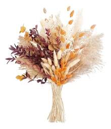 TendenciaPampas Secas Plantas Flores Artificiales Decorativas 64 PzasCalidad premium - Naranja - Ver 10