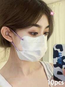 50pcs/20pcs Pack Large Butterfly Shaped Face Mask, Women High Cost-Effective Wavy Cloud V-Shaped Face Brightening Small Mask - Multicolor - View 4