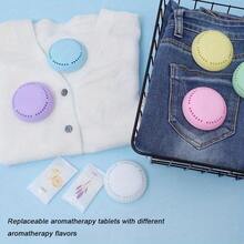 1/5/10 Pcs Air Freshener Capsules With Holder - Suitable For Home, Car, Wardrobe, Lily Fragrance, Effectively Removes Odors, Car Air Freshener Diffuser, 2025 New Fashionable Air Freshener Capsules, No Drilling Required, Solid Fragrance Sticker - Lavender - View 3