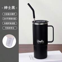 Leakproof Car Cup, 304 Stainless Steel Thermal Insulated Coffee Mug With Handle, Travel Tumbler With StrawLid And Spill- Proof Lid - Suitable For Christmas, Halloween Gifts - 800ML - View 10