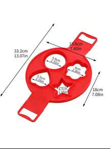 1pc Round Pancake Mold: Non-Stick Cooking Tool, Suitable For Frying Eggs And Kitchen Baking - Red - View 13