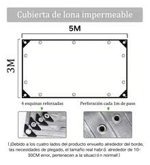 TendenciaLonas Impermeable Reforzada Para Jardin Exterior Sombra 3*5mCalidad premium - Verde oscuro - Ver 7