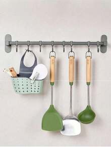 Soporte ajustable para esponja con clip para fregadero, cesta colgante de drenaje de cocina, pequeños utensilios de cocina - Multicolor - Ver 2