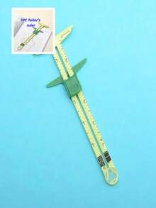 1件高品质五合一滑动尺，NANCY专业缝纫测量工具，采用耐用塑料制成，精度高。集多种测量功能于一身，方便缝纫、裁缝和布片裁剪。符合人体工程学的易握手柄，带来舒适的家用缝纫操作，是缝纫爱好者和专业裁缝的必备之选。颜色/款式随机 - 綠色 - 查看 14