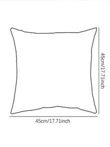 1个心形图案单面印花抱枕套，家居装饰枕套，不含填充物，斋月、情人节礼物及装饰枕套 - 彩色 - 查看 6