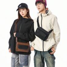 New Multi-Function Password Lock Chest Bag, Anti-Theft Outdoor Casual Crossbody Bag, Minimalist Fashion Shoulder Bag Phone Bag , Vintage - Multicolor - View 3