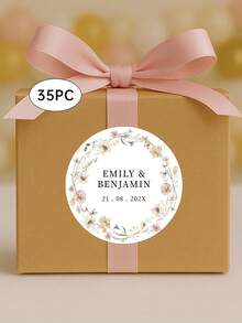 35 Stück personalisierte Hochzeit Dankeschön Aufkleber - 17 Stile, Gastgeschenk Aufkleber, Party Gastgeschenk Etiketten, Süßigkeitenverpackung Aufkleber, Hochzeit Umschlag Siegel - Einfach zu verwenden, wasserfest, personalisierter Schmuck, personalisierte Geschenke, personalisierte Hochzeit, angepasste Aufkleber, Heim Erfrischung, Weihnachtsdekoration, für Einweihungsparty