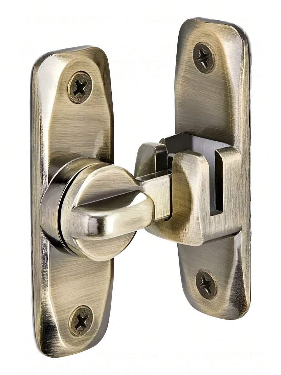 Cerradura de puerta TendenciaBarn 90 180 grados, cerradura de puerta de ángulo recto, bronce, calidad premium - 1 - Ver 1