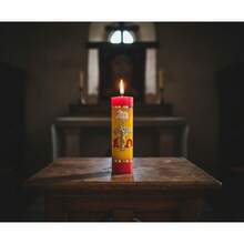 TendenciaCirio Pascual Vela De Oración Artesanal 1 Kg Hecho En MéxicoCalidad premium - Crema - Ver 8