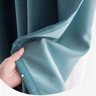 1 Panel Nordic Minimalist Meteor Linen Blackout Curtain, Solid Color Linen Material, Rod Pocket Hanging, Heat Insulation, 90% Blackout, Privacy Protection, Suitable For Living Room, Bedroom, Various Room Decor