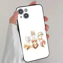 Custodia per telefono Anime Eighty Six, in morbido silicone nero, compatibile con 16, 15, 14, 13, 12, 11, X, XR, Plus, Pro, Max Plus, compatibile anche con 17, 17 Pro e 17 Pro Max - z9 - Visualizzare 11