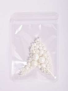400g/14.1oz Hạt ngọc trai trang trí bánh, màu trắng, thích hợp để trang trí món tráng miệng, làm bánh, phủ kem và trang trí bánh macaron, tuyệt vời cho tiệc cưới, ngày lễ tình nhân, Giáng sinh và lễ Phục sinh. - trắng - Xem 9