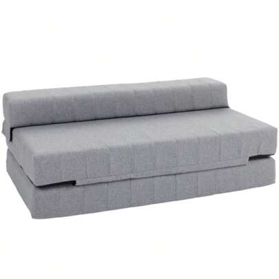 HOMCOM 2-In-1 Floor Sofa Bed, Load Capacity Up To 250 Kg, Linen Look, For 2 People, Sofa Bed, For Living Room, Bedroom