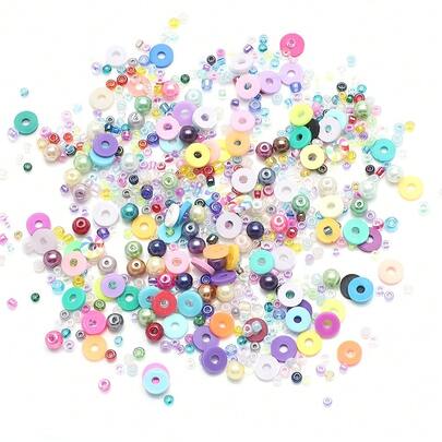 Soft Ceramic Faux Pearl, Millet Bead, Colored Bead Set, DIY Handmade Jewelry, Friendship Bracelet, Necklace Material Accessories