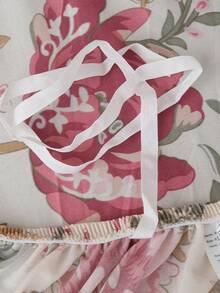 Foldable Sofa Bed Cover Without Armrests, Pink Flower Pattern Sofa Bed Cover, Elastic All Inclusive Polyester Fiber Sofa Cover, Knitted Milk Silk, Suitable For All Seasons