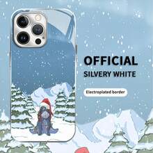 Estuche para teléfono con temática navideña de  compatible con estuches para teléfonos   17  16 Pro Max  15 Pro Max  13 y  12 Material brillante 2 en 1 duradero a prueba de golpes y elegante una excelente opción para familiares, amigos, seres queridos, novios, novias y regalos de Navidad y Año Nuevo - Plateado - Ver 3