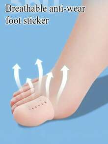 Múltiples piezas de protectores de silicona color albaricoque para dedos/dedos de los pies, material de silicona reutilizable con orificios transpirables, separador de dedos de los pies, cuidado de los pies para talones agrietados y piel seca - Albaricoque - Ver 4