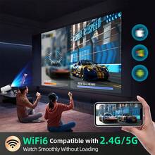 HUASHIJIE 4k Home Ultra HD 5G Projector Multi Functional Immersive Home Cinema, Supports WiFi Connection To Android Apple Phone, Directly Projected White Wall Projector Home KTV Gaming Online Course Bedroom Dormitory, Supports HD Interface, USB Interface Connection, Built In Android System Massive Application Download, Built In Sound System, Outdoor Projection, Christmas And Valentine's Day Gifts - 查看 6