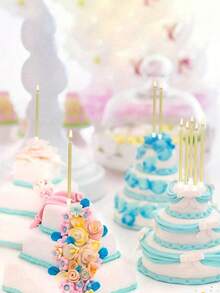 Cake Candles - 6pcs Per Box, Long-Lasting Pencil Candles, Slim Design, Ideal For Birthday Celebrations - Add Charm To Dessert Tables, Essential Cake Decoration Supplies For Perfect Birthday Parties And Holiday Decor - Multicolor - View 7