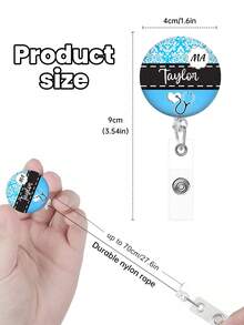 个性化胸牌卷轴，定制护士伸缩胸牌夹，护士ID卡扣挂绳胸牌夹，注册护士ID胸牌，员工礼物，听诊器731，个性化装饰品，个性化礼物，节日礼物，护士节