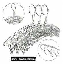 Tendencia3pcs 60clip Y Goteo Colgadero Acero Inoxidable Pinzas RopaCalidad premium - 1 - Ver 2