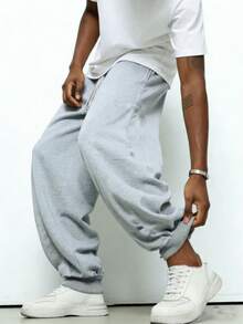 1 chiếc quần thể thao co giãn, nhẹ, thoáng khí, quần tập thể dục, quần thường ngày nhanh khô, quần chạy bộ ôm sát, thích hợp cho mùa xuân và thu đông. - Màu Xám nhạt - Xem 5