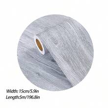 5m X 15cm Adhesivo de muebles vintage, papel tapiz de grano de madera falso para renovación de muebles, adhesivo de pared resistente al agua para gabinetes, pisos, muebles, decoración del hogar, decoración de primavera - Multicolor - Ver 18