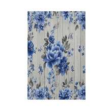 Decorative Light Switch Cover Blue Purple Floral Rustic Wood Farmhouse Flower Wall Plate Cover 1 Gang Blank No Device Outlet Covers Electrical Switchplate For Bathroom Bedroom Decor - 藍紫色花卉鄉村木質農舍花卉 - 查看 2