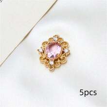 5/10 件复古优雅奢华时尚空心铜连接器带水钻装饰，DIY 耳环/项链/手链首饰配件，适合女士