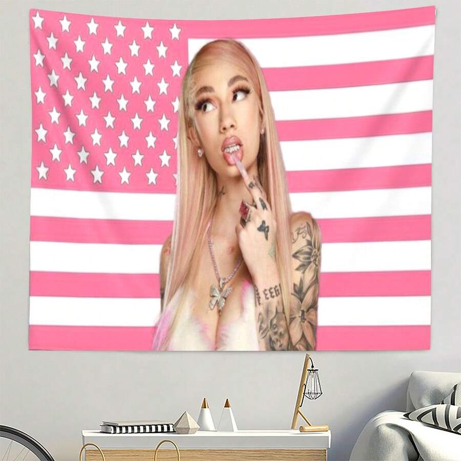 1. Tranh treo tường Bhad Bhabie Queen - Tranh nghệ thuật khổ ngang in hình bìa album của Bhad Bhabie Queen, thích hợp treo ngang trong phòng ngủ, phòng ký túc xá và trang trí nhà cửa - Món quà dành cho người hâm mộ âm nhạc. - Nhiều màu - Xem 1