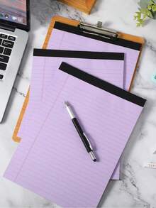 A5 Purple Lined Notepad, 30 Sheets Tear-Off Memo Pad