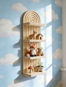 1/2 khung ảnh treo tường bằng gỗ hình vòm cầu vồng phong cách Bohemian, kệ đựng đồ bằng gỗ hình vòm cầu vồng, giá sách nghệ thuật thủ công, trang trí nhà cửa, có thể trưng bày cây cảnh, pha lê, sách, nến và thạch anh, dễ lắp đặt, kệ trưng bày treo tường đa chức năng, phù hợp cho mọi mùa, món quà hoàn hảo cho mùa tựu trường và các ngày lễ - Thích hợp cho sân vườn, phòng ngủ, phòng khách, lối vào. - Màu be - Xem 10