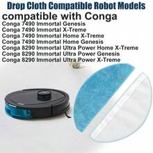 6 Pack Mop For Microfiber Cloth Conga 7490 Immortal/8290 Compatible With Immortal Reusable And Washable - Blue - View 6