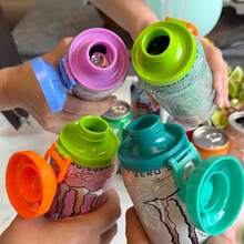 Magnetic Soda Can Lids - Reusable Sealed Can Covers, Easy To Use, Keep Drinks Fresh And Prevent Bugs And Dust, Fit Standard Cans, Great For Barbecue, Beach And Party - Multicolor - View 5