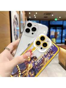 Étui de téléphone transparent personnalisé Anime Gold S-Saint Seiya compatible avec 16E 16 15 14 12 13 11 Pro 8 7 SE Plus X XR XS Max DIY Case, Housse compatible avec 17 Pro Max Case, 17 Pro Case, 17 Case, 16 Pro Max Case - NCCLR05 - Voir 6